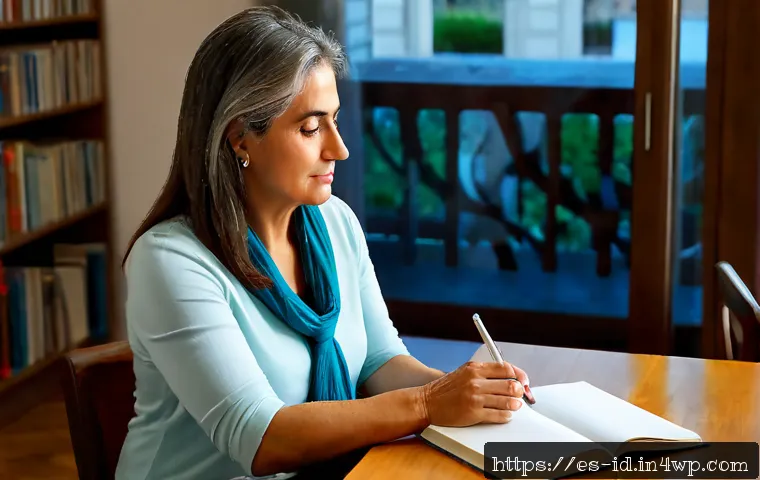 속독과 정보 과부하 문제 해결 전략 - Photorealistic Spanish-speaking professional at a tidy home office in Madrid, calmly sorting a small...